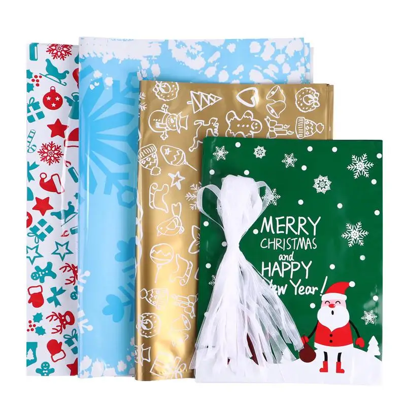 Tinksky 30 шт рождественские подарочные пакеты разных стилей подарочная упаковка рождественские пакеты для праздника