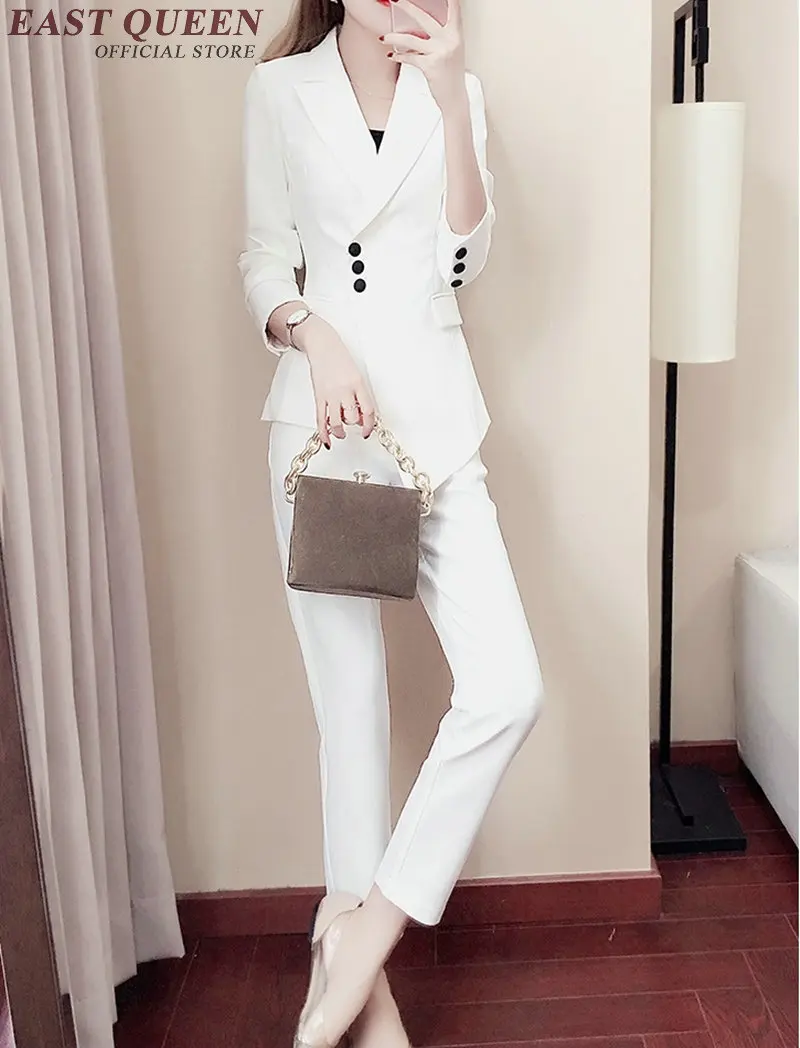 Женский деловой костюм Блейзер белые черные деловые костюмы для женщин модная офисная форма дизайн женщин DD254