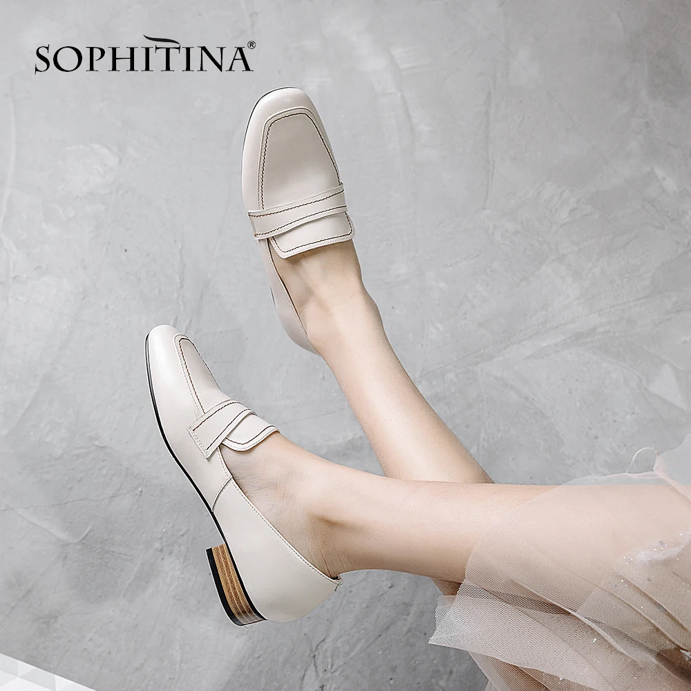 SOPHITINA/Новые весенние повседневные туфли лодочки обувь с круглым носком на низком
