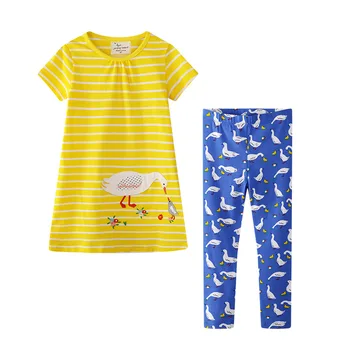 

Wholesale cheap cotton fall baby girl long legging cute clothing set