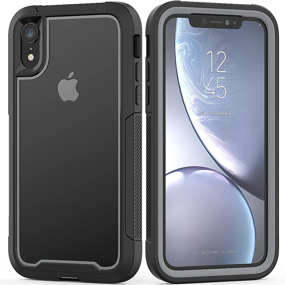 

for Apple iPhone XR Xs Max 7 8 Plus 6 6s Plus X Rugged Clear Case,Full-Body Hybrid Bumper Cover, Support Wireless Charging