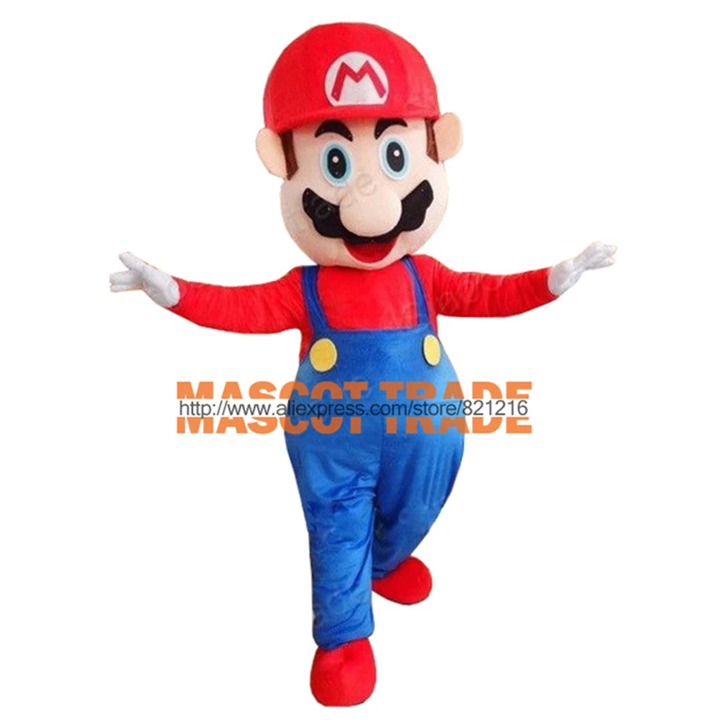

New Adult Super Mario Mascot Cartoon Mascot Costume Fancy Dress Free Shipping