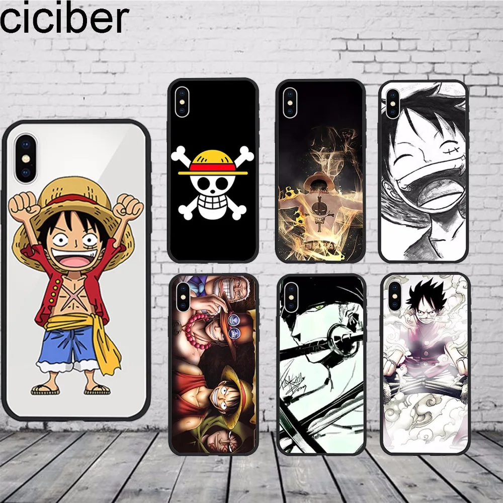 ciciber One Piece Zoro Luffy Case Cover Phone For iphone 7 8 6 PLUS X