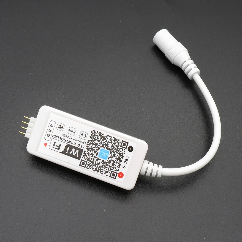 Homixs DC5 28V Mini WIFI LED RGB RGBW контроллер с DC Female от iOS Android APPSmartphone Управление светодиодный