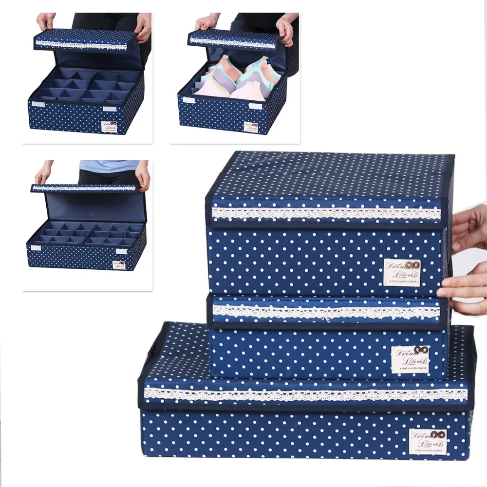 SIVIN storage box underwear organizer clothing drawer divider container