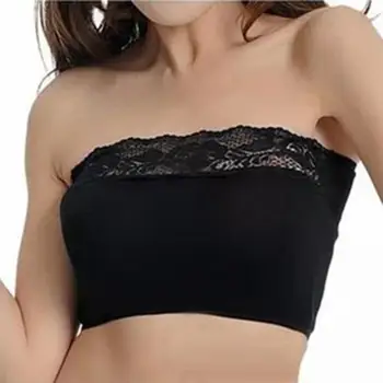 

Women Smart Popular Sexy Womens Strapless Boob Tube Top Bandeau Bra Lace Modal Ladies