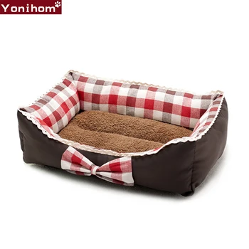 

House for Dogs Cat Bed Lovely Bow Cave House for Dog Blanket Fleece Pet Cat Bed and Sofa Dog Blanket Fleece Soft Bed for Puppy