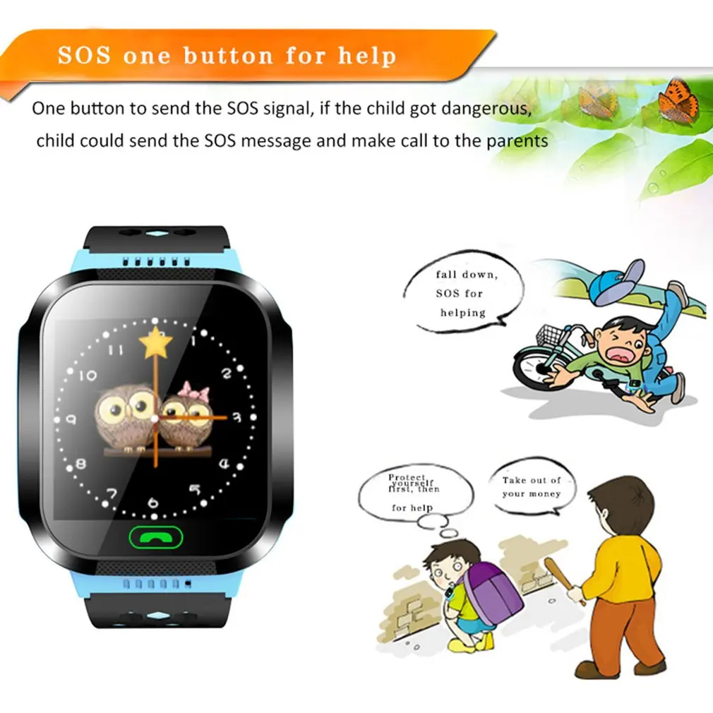 Рождественский подарок Y03 дети анти-потерянный SOS вызова расположение часы-трекер Smart часы Детские Безопасный гвардии удаленного