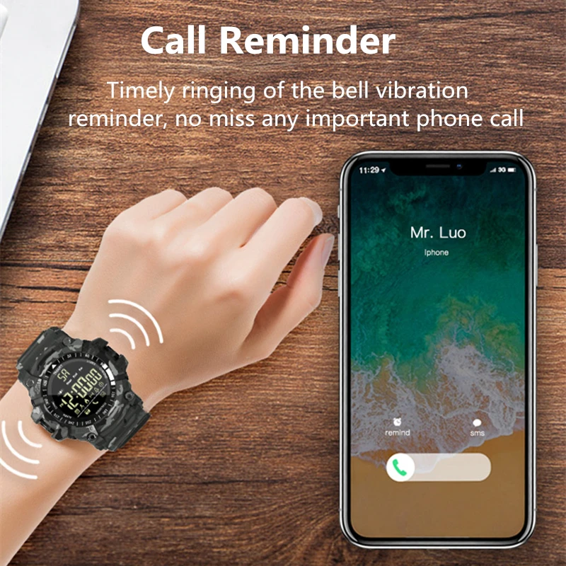 Smart Watch EX16S relogio invicta IP68 Waterproof men Smart Electronics Call Message Reminder Alarm clock For iPhone XS CASIO