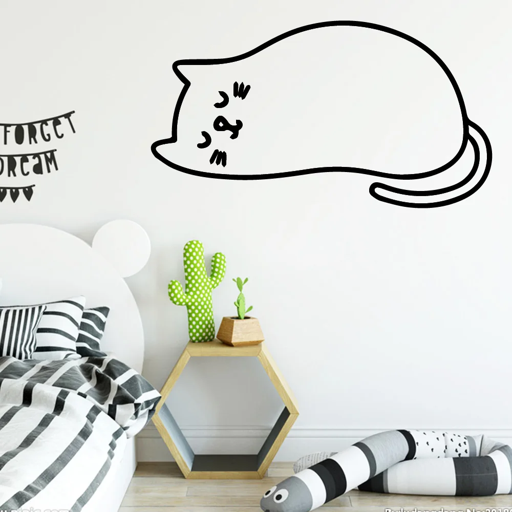 

Custom Cat Vinyl Self Adhesive Wallpaper For Kids Rooms Home Party Decor Wallpaper