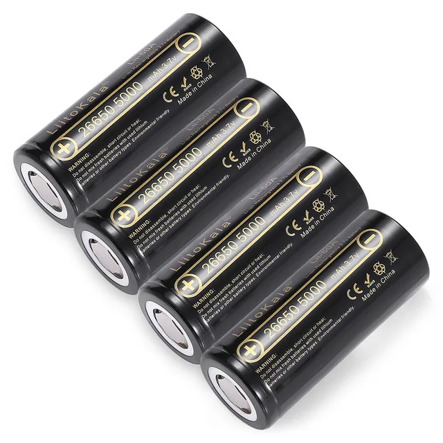 5 шт LiitoKala Lii-50A 26650-50A 5000mAh 26650 Li-ion 3,7 v аккумуляторная батарея для фонарика 20A 3,6 V батареи питания