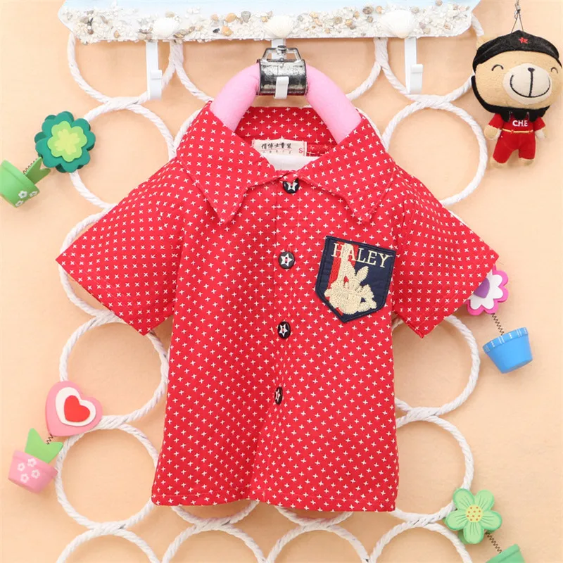Retail Children's Clothing Boys' Shirt Polka Dot Baby Boy Top Wear