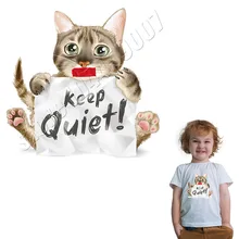 Креативный Кот нашивки моющийся DIY персональный аксессуар наклейки железо на теплопередачи Parches мультфильм дети аппликация на рюкзак