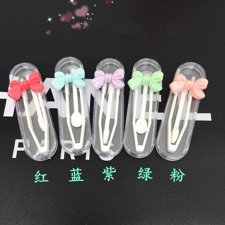 LIUSVENTINA Cute Bowknot Bow Contact Lenses Tweezers Sticks Help To Move Wear Color lenses Tools 5pcs/lot Gift for Girls | Аксессуары