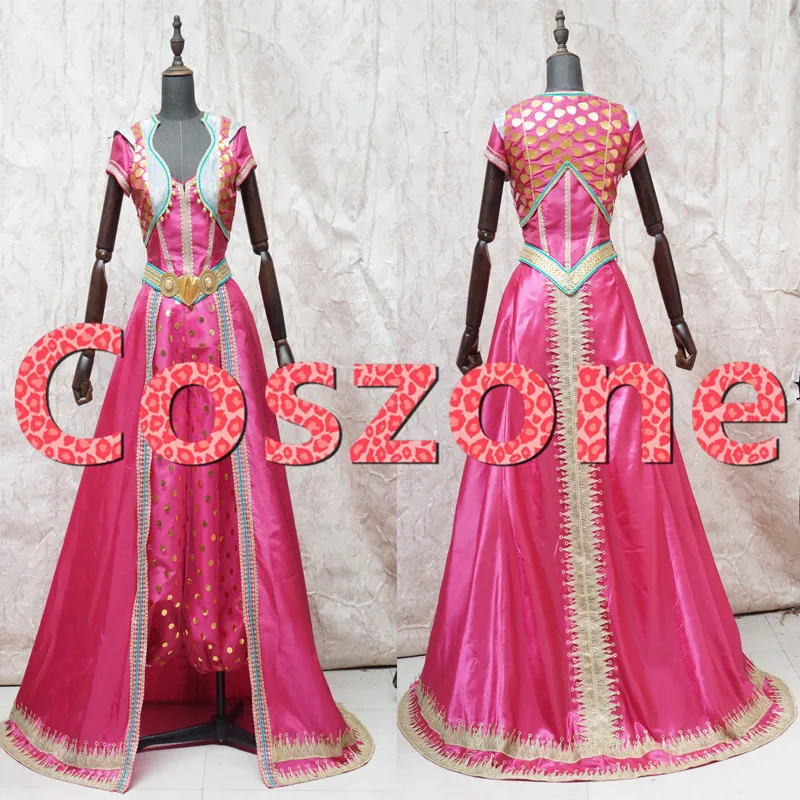 

2019 Movie Aladdin Princess Jasmine Cosplay Costume Fancy Dress Coronation Costume Halloween Carnival Party Costume Custom