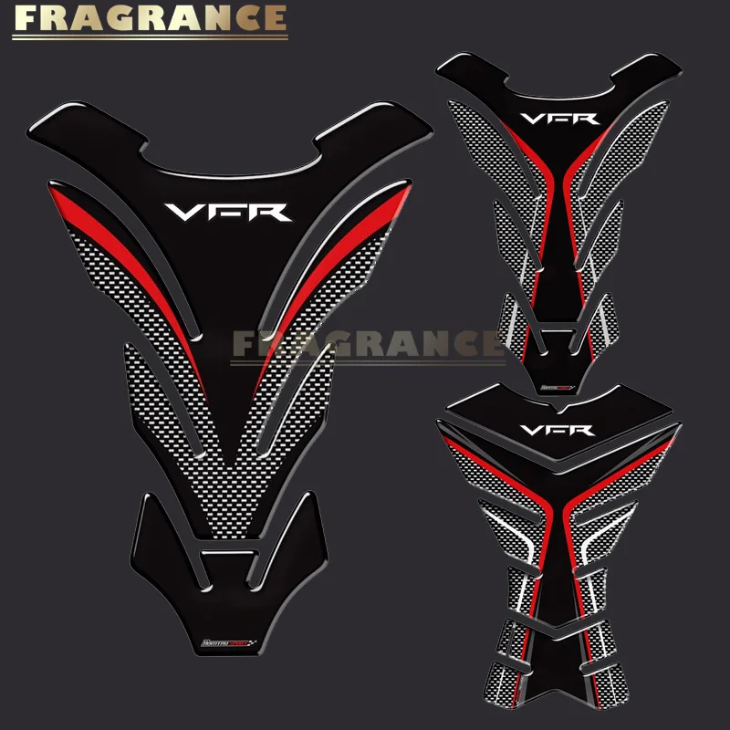 

3D Rubber Motorcycle Tank Pad Protector Stickers Case For Honda VFR 800 800F 800X 1200 1200F 1200X 400 Tank All Years