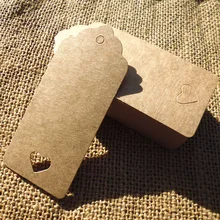 100 шт романтическое любящее сердце пустая Закладка золотисто-березовые бирки с сердце Hollowed отверстие ценник DIY бирка подарок тег 4X9 см