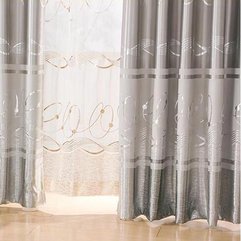 Высококачественная двухцветная Роскошная Европейская занавеска для гостиной, спальни, затемненная ткань, ткань с бронзовым геометрическим рисунком MY045#20