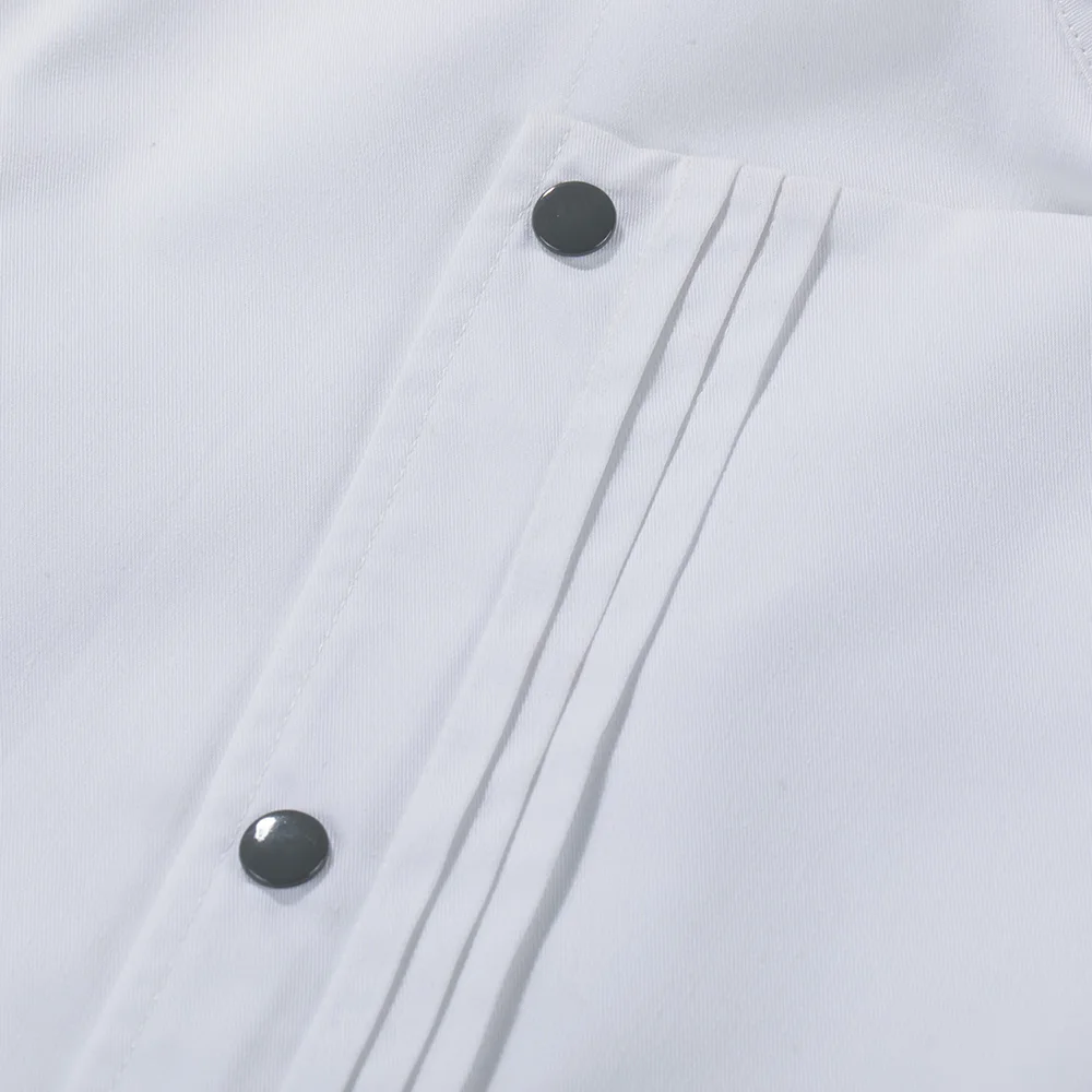 sanxiaxin White black Food Service Chef Jacket Short sleeved restaurant uniforms high quality hotel Kitchen work clothes men