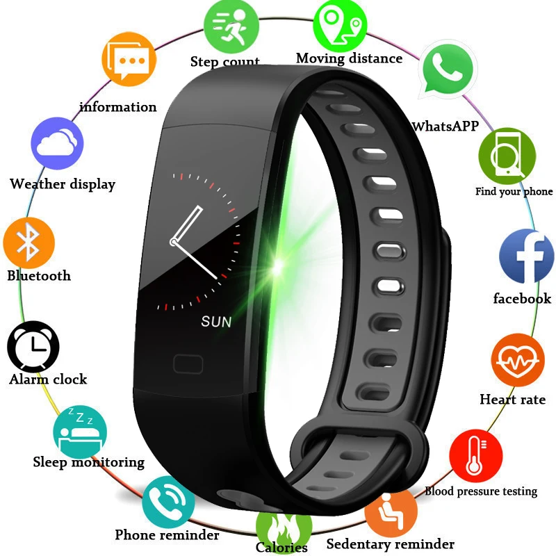 

BANGWEI Smart Watch Men IP68 Depth Waterproof Sport Watch Smart Fitness Tracker Blood Pressure Heart Rate Monitoring Pedometer