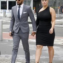 Последний дизайн пальто брюки бежевый мужской костюм выпускной смокинг Slim Fit 2 шт Жених Свадебные костюмы для мужчин на заказ пиджак для костюма масулино