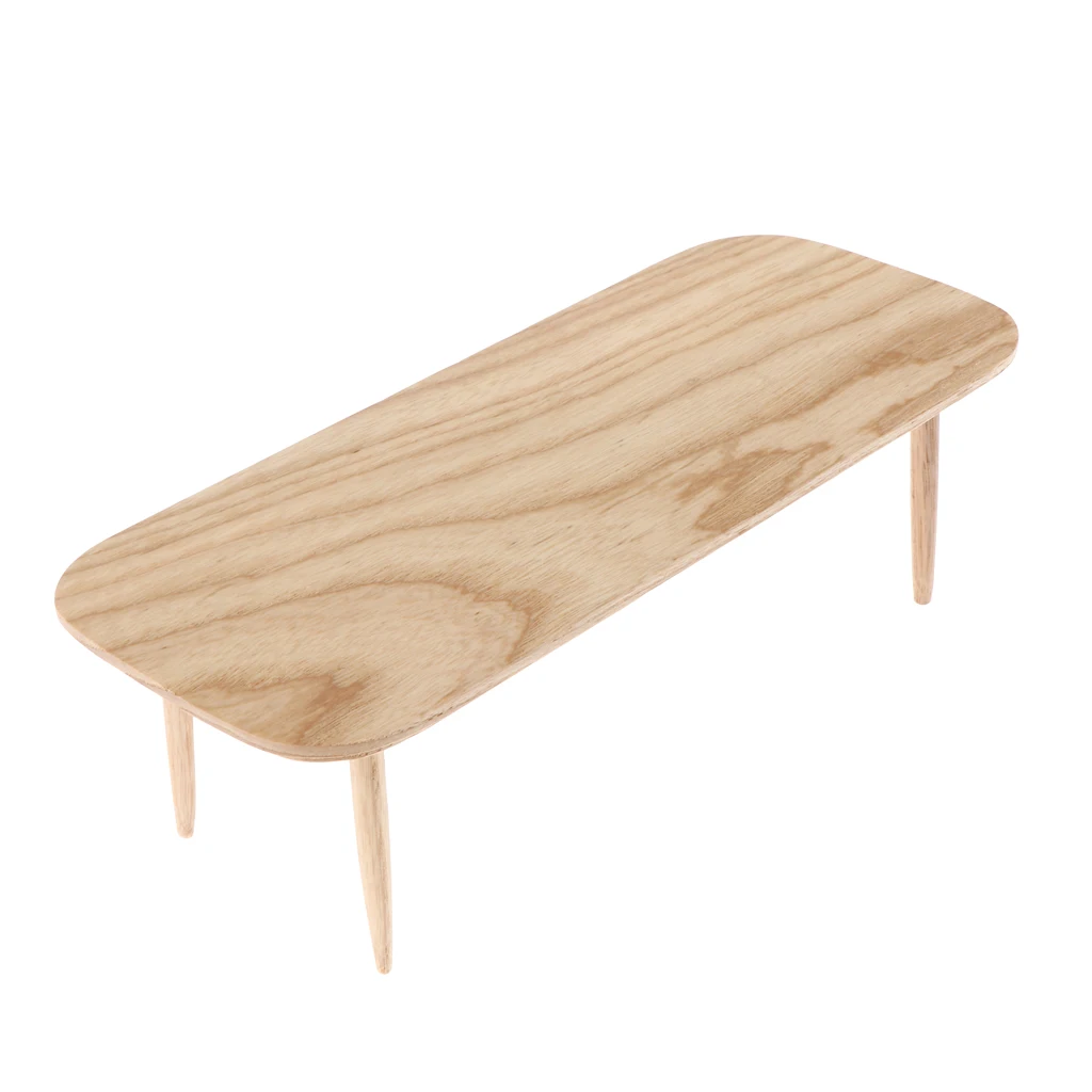 Dollhouse Miniature Furniture 1/12 Scale Wooden Rectangular Coffee Tea Table for Dolls House Living Room / Kitchen Decor