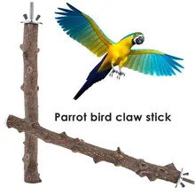 Птица станция бар шлифовальных камней смешной попугай Stick Тоторо 20/25 см птичий шип дерево безопасный