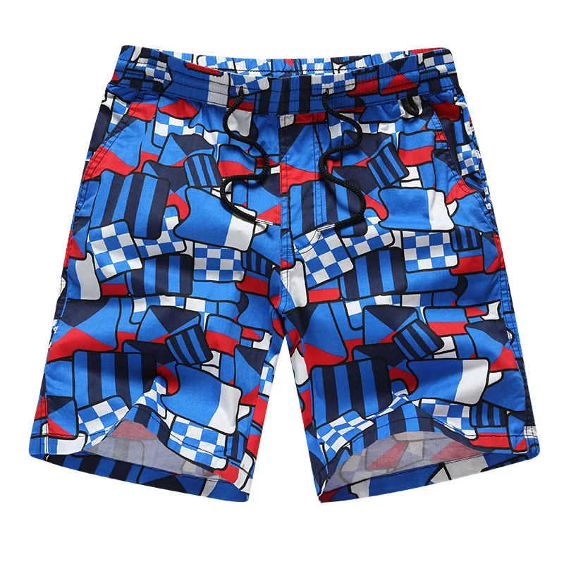 Летние модные мужские пляжные шорты с принтом быстросохнущая печатная плата мужские шорты-бермуды Masculina Прямая ABZ350