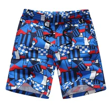 Летние модные мужские пляжные шорты с принтом быстросохнущая печатная плата мужские шорты-бермуды Masculina Прямая ABZ350