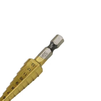 

Step Drill 1pcs 3-13mm HSS Titanium Coated Stepped Drill Carbide Drill Power Tools Mini Drill Bit Set wood milling machines