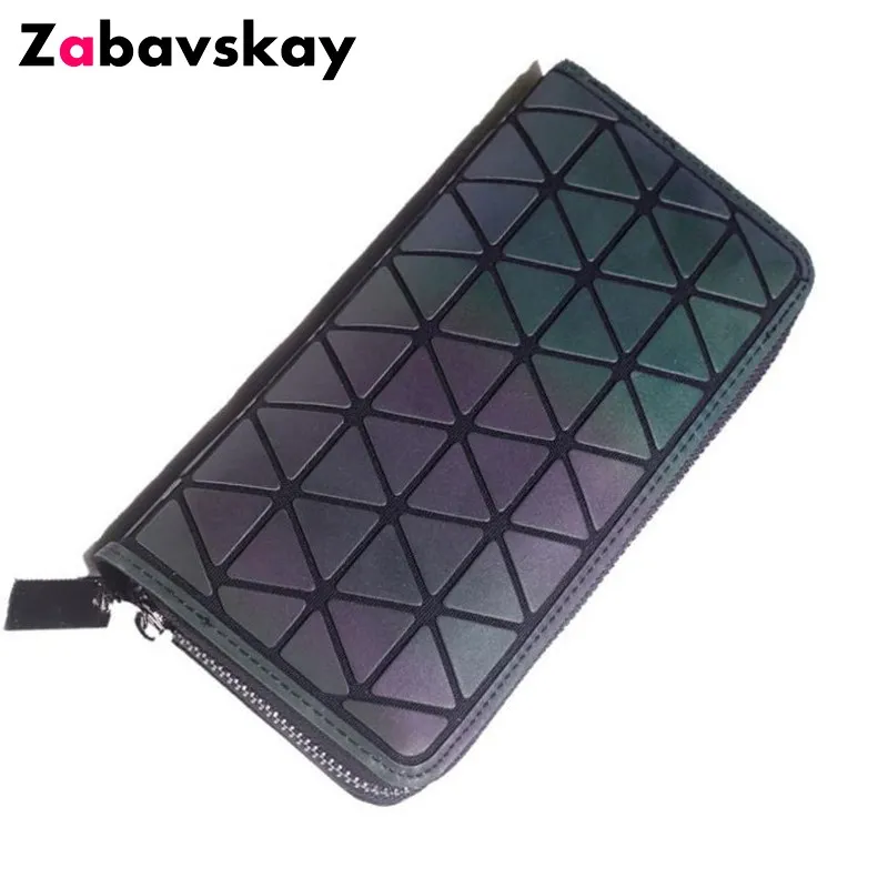 

women fashion clutch wallet, Diamond Geometry lattice standard long purse wallets ,Luminous PVC Wallet for Women DJZ257