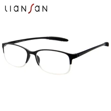 LianSan Модные Винтажные TR полуобода легкие очки для чтения женские и мужские ретро Роскошные брендовые дизайнерские пресбиопии эластичные 5300TR