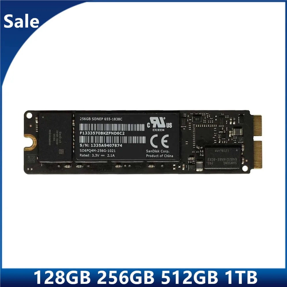 

Sale for Apple Macbook Pro Retina A1502 A1398 Air A1466 A1465 SSD 2013 2014 Year Solid State Drive 128GB 256GB 512GB 128G 256G