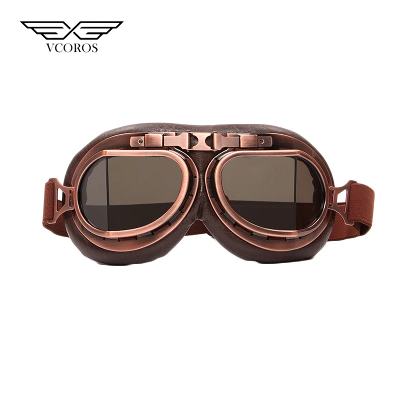 

VCOROS Motorcycle Goggles Vntage glasses helmet goggles moto helmet retro racing motorbike scooter goggles