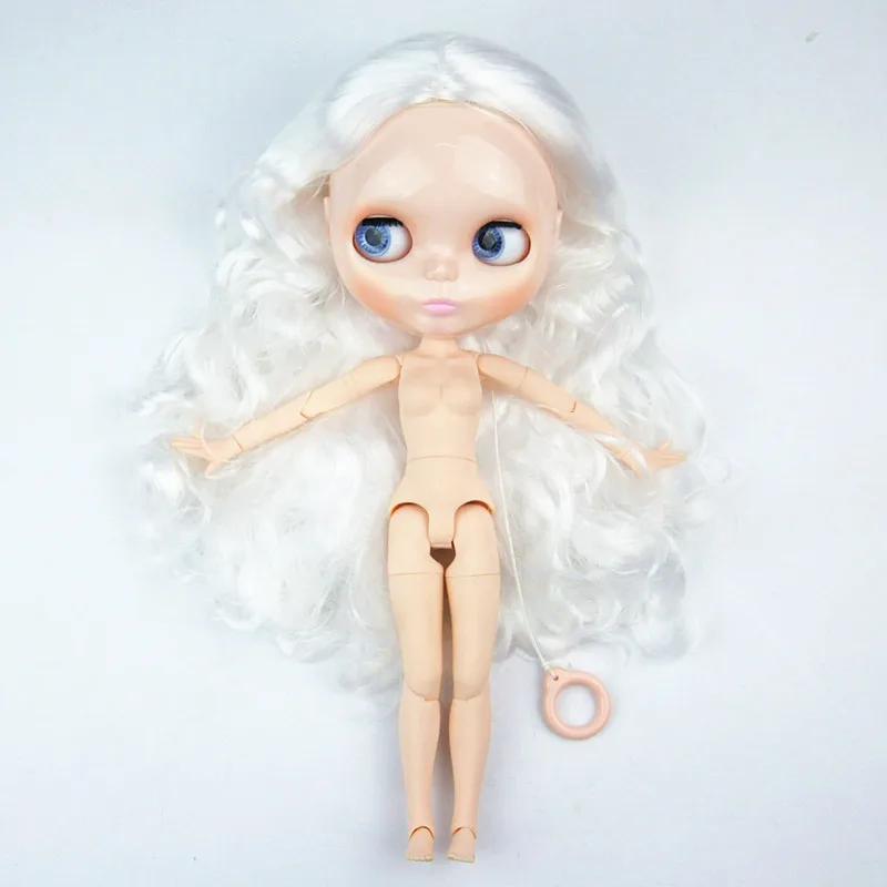 Фабрика Blyth кукла белые волосы волнистые куклы Совместное тело DIY игрушки BJD Мода