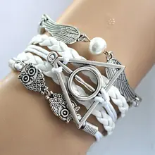 1 шт. бесконечно ручная работа браслет мечта браслет «бесконечность» ссылка браслеты крыло и груша талисманы 7502