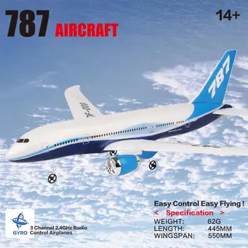 

QF008-Boeing 787 Easy Control Aeromodelling Toys 3CH RTF Scale Gift Mini DIY Beginner Simulation Wingspan RC Airplane Fixed Wing