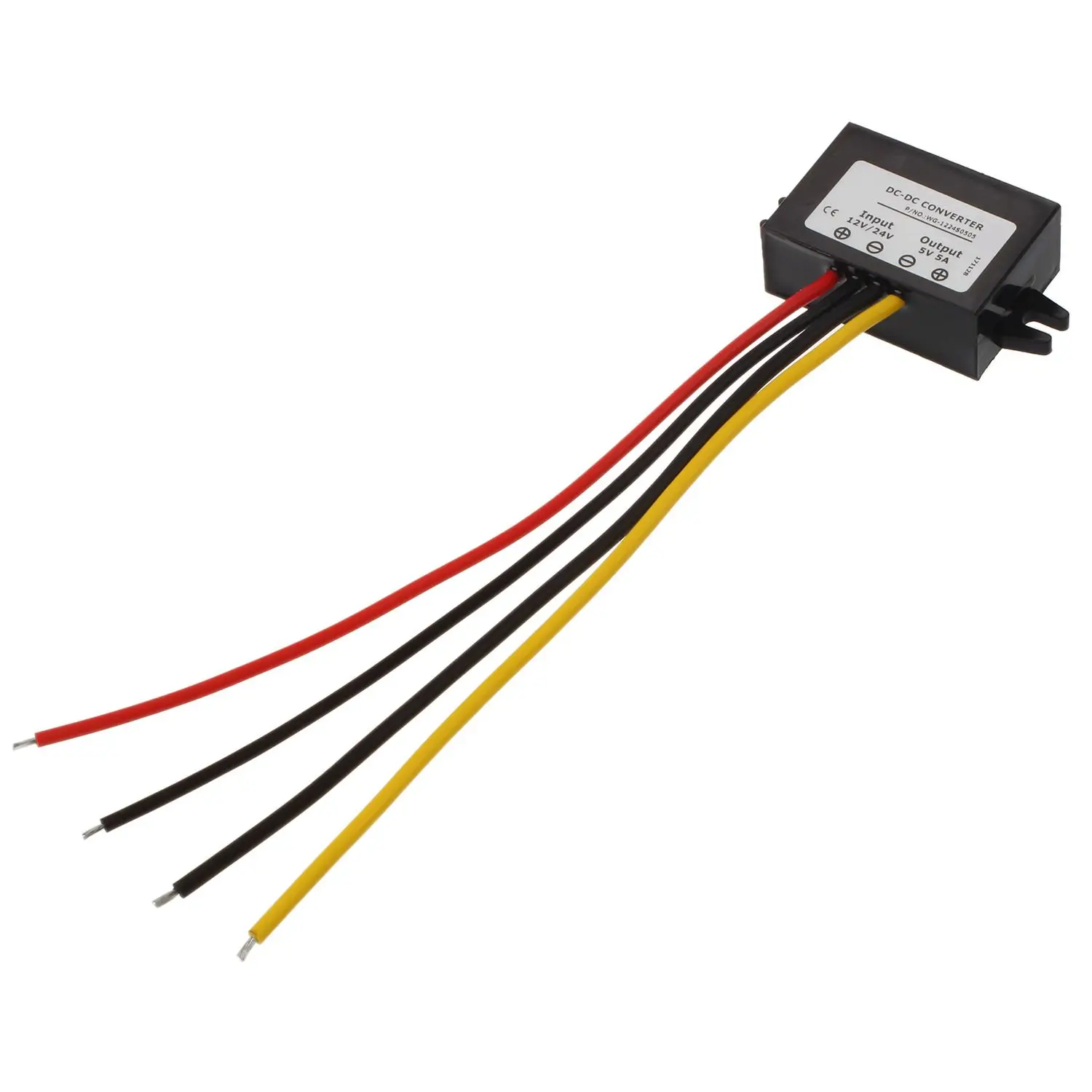Водонепроницаемая защита от ударов DC/DC 12 V/24 V понижающий до DC 5V 5A 25W Мощный