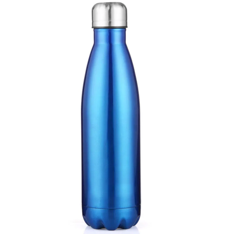 350-1000 мл наружная бутылка для воды цилиндрические термосы из нержавеющей стали термосы изоляционная кружка вакуумная кружка Термокружка - Цвет: Blue