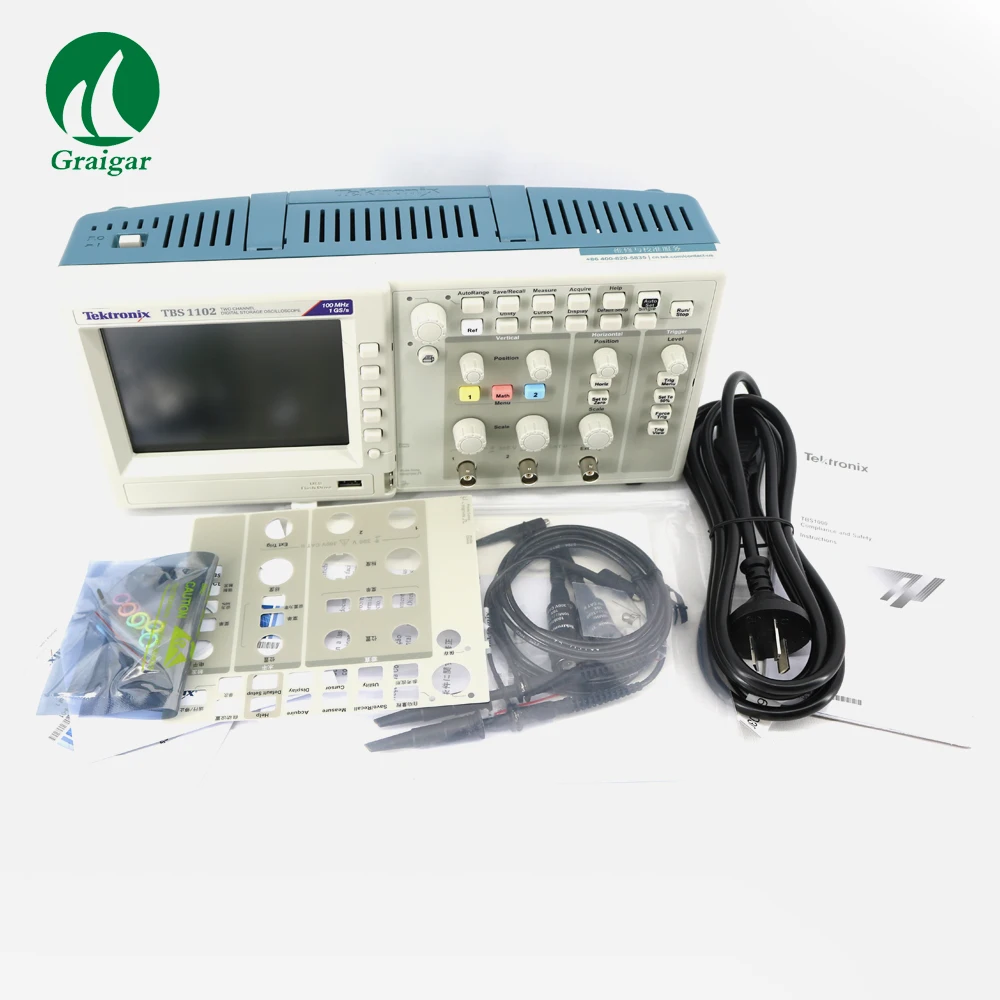 Tektronix цифровой запоминающий осциллограф TBS1102 устройства с 16 автоматических
