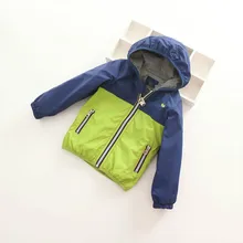 Nouveaux enfants couleur manteau à capuchon zipper coupe-vent mode casual veste offre spéciale livraison gratuite