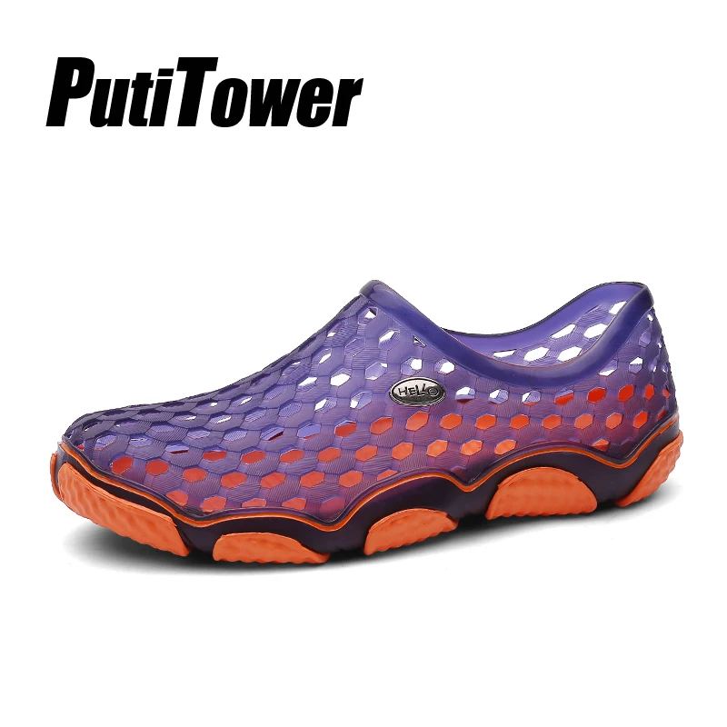 

Men's Sandals Women Water Jelly Shoes High Quality Beach Sandalias Male Summer Garden Clogs croc Calzado Hombre Zapatos Mujer