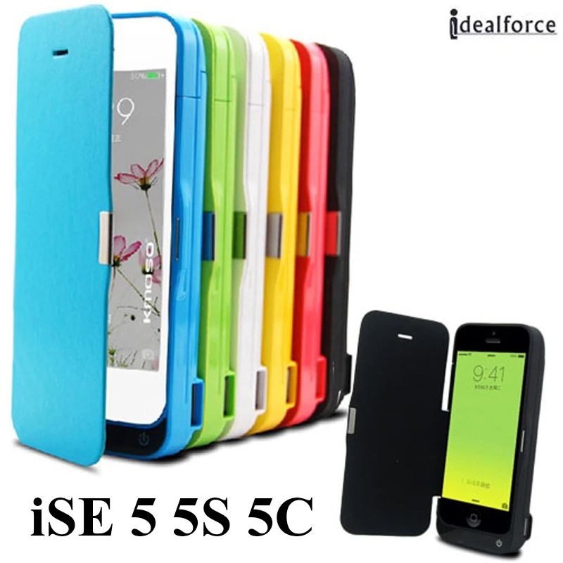 

For iphone SE 5 5s 5c Power bank Charger pack backup battery case cover 4200mAh with External USB Charging / gift Tempered film