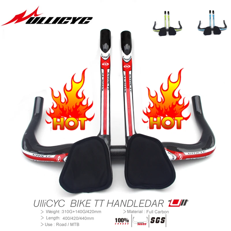 

One in one Superstrong Ultra light rest bar Full carbon rest handlebar bicycle TT handlebar bar Road bike rest bar