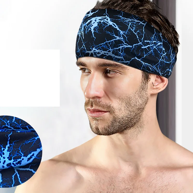 Супер мягкие для мужчин спортивные головная повязка в виде чалмы Sweatband эластичные Йога повязка на голову для занятия бегом аксессуары для
