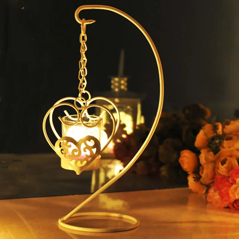 Decorative Heart Shaped Hanging Candle Holderin Candle Holders from