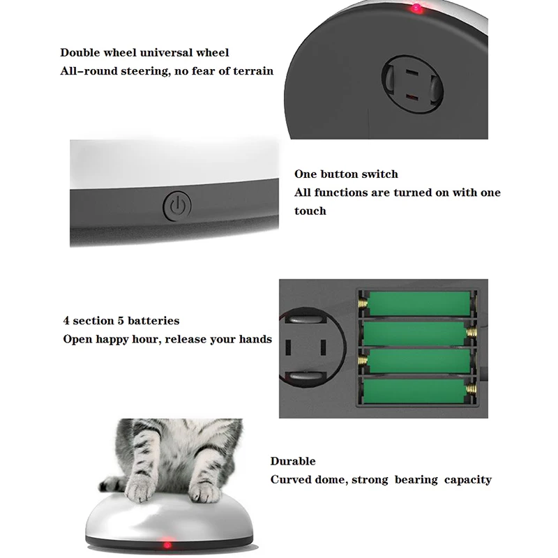 2 в 1 Автоматическая игрушка-тизер для кошек бытовой чистящий инструмент и робот для чистки пола(включает 20 штук нетканых салфеток