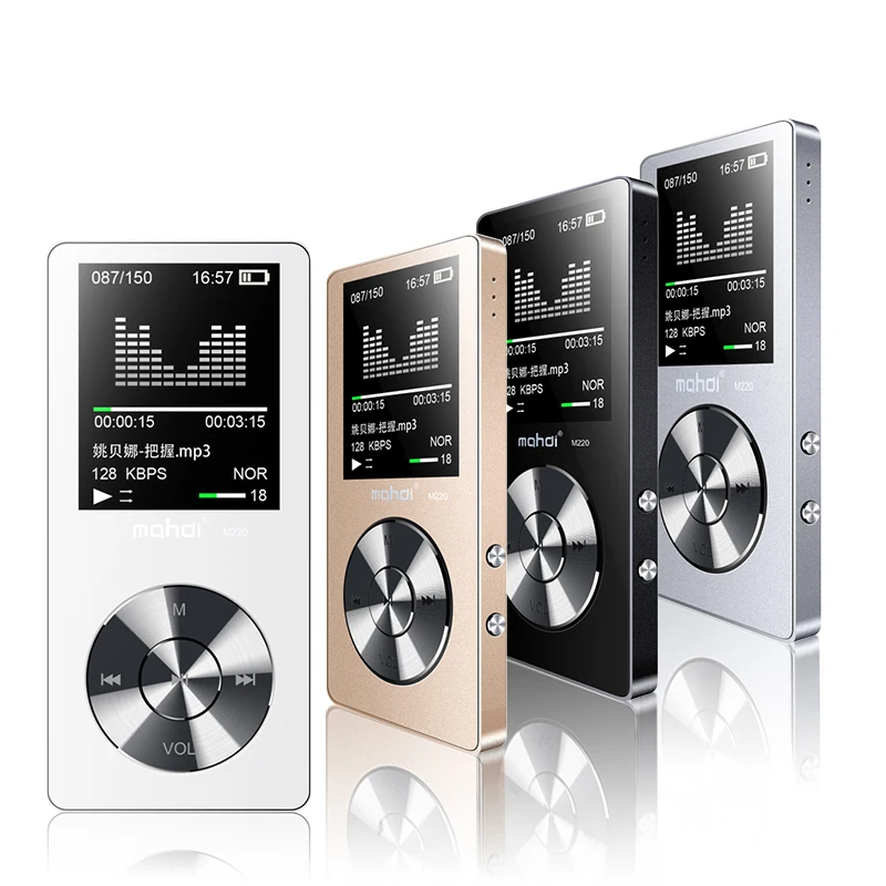 

Mahdi M220 Metal MP3 Player Portable Digital Audio Player With 1.8 Inch Screen FM E-Book Clock Data music Player speaker TF Card