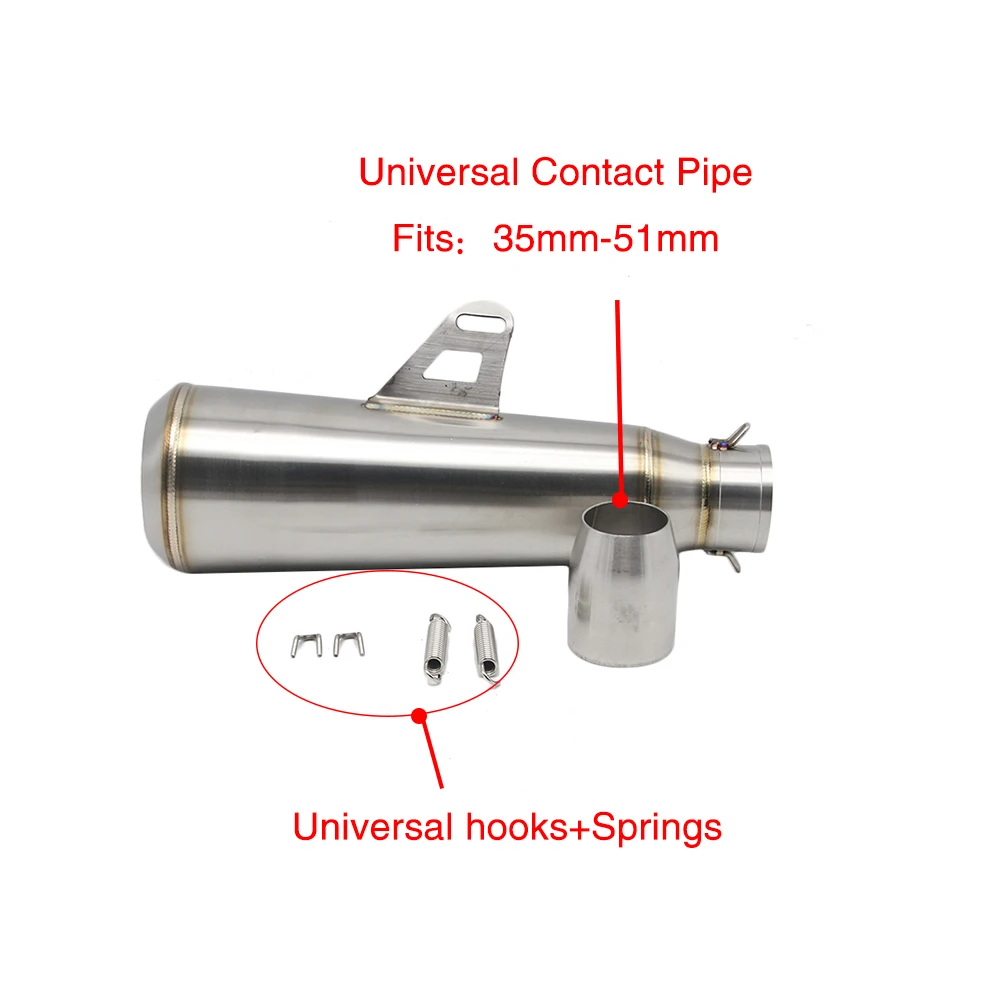 ZSDTRP 51 мм универсальный глушитель выхлопной трубы мотоцикла модифицированный SC выхлопная Нержавеющая сталь подходит для большинства мотоциклов Скутер ATV