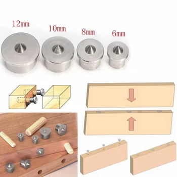 

4pcs 6/8/10/12mm Round Wood Tenon Bit Positioning Tool